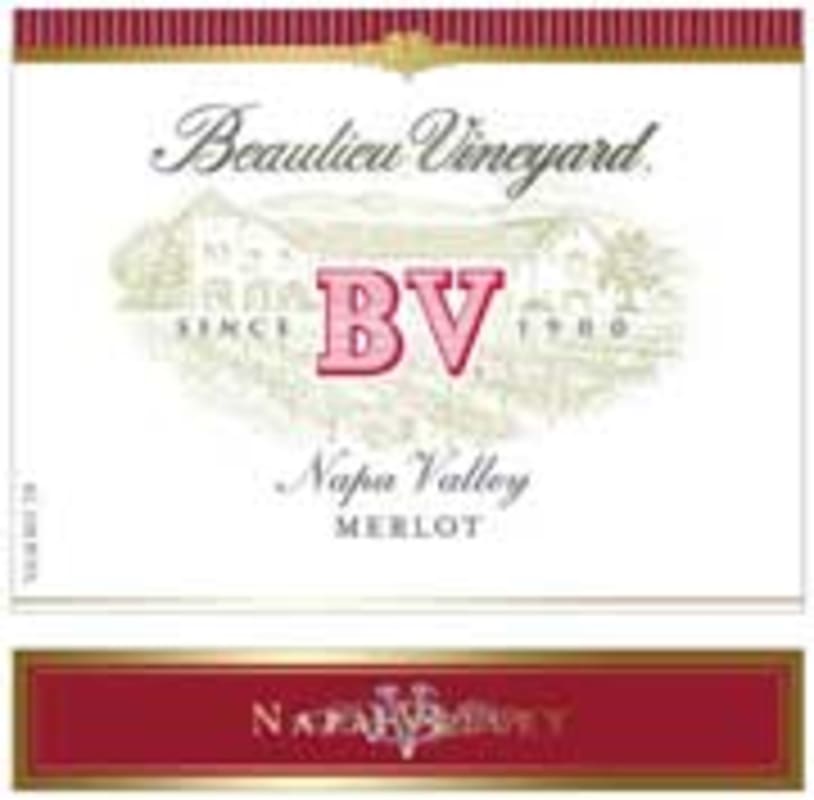 Beaulieu Vineyard Napa Valley Merlot 2001 Front Label
