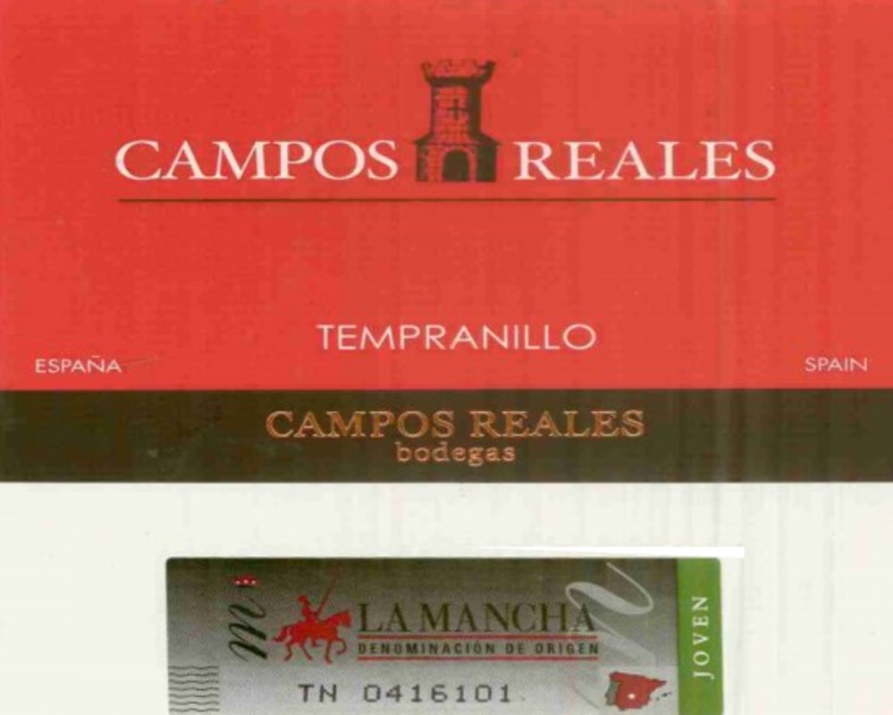 Campos Reales Roble Canforrales 2014 Front Label