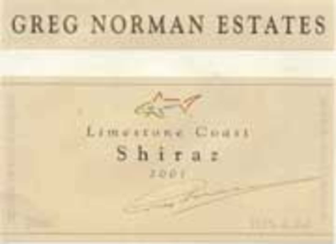 Greg Norman Estates Limestone Coast Shiraz 2002 Front Label