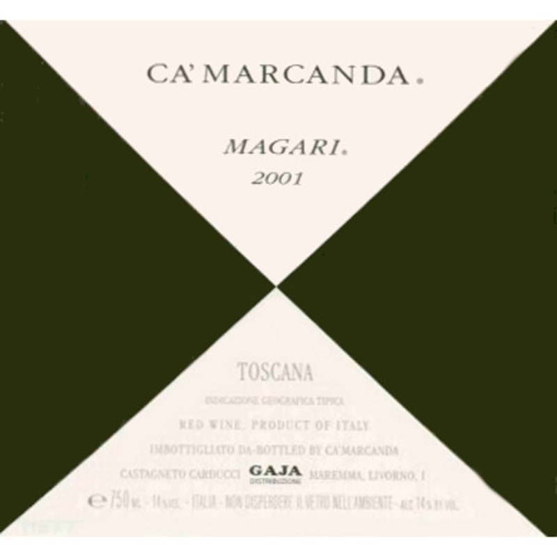 Gaja Ca'Marcanda Magari 2001 Front Label