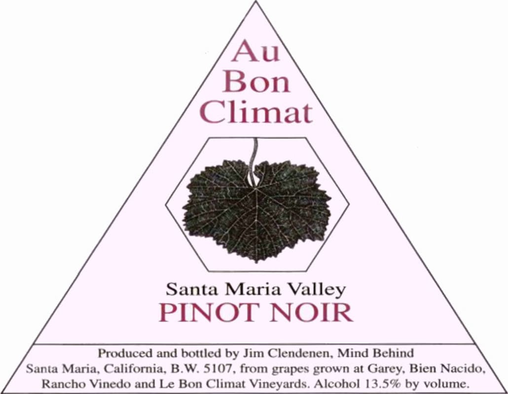 Au Bon Climat Santa Maria Valley Pinot Noir 2007 Front Label