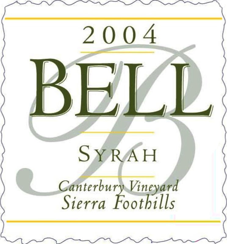 Bell Wine Cellars Canterbury Vineyard Syrah 2004 Front Label