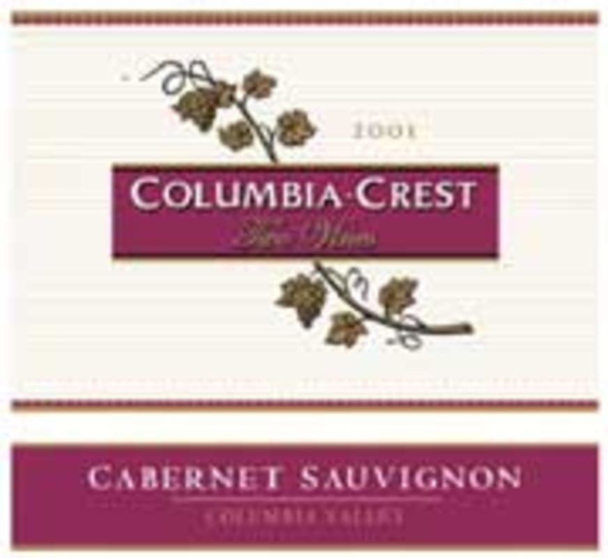 Two Vines Columbia Valley Cabernet Sauvignon 2001 Front Label