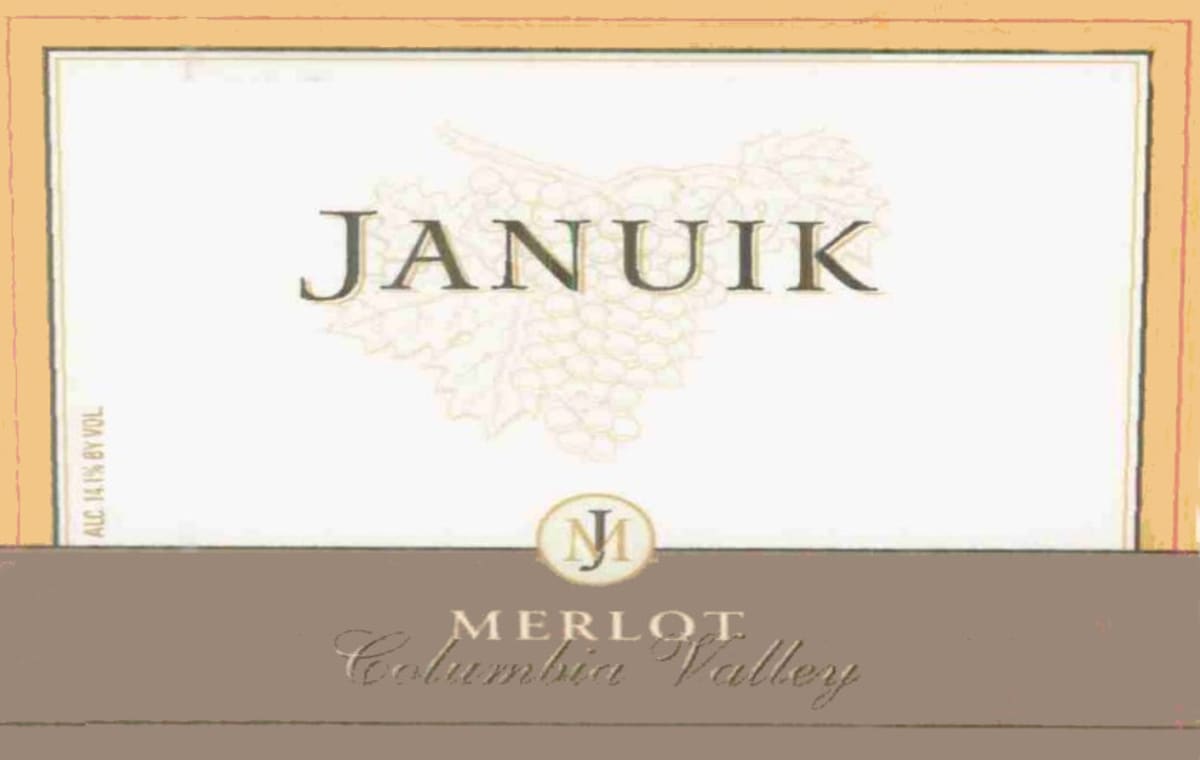 Januik Winery Merlot 2002 Front Label