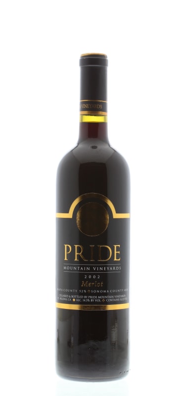 Pride Mountain Vineyards Merlot 2002 Front Bottle Shot