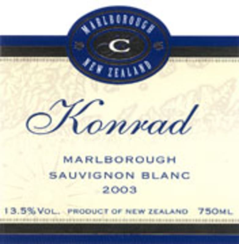 Konrad Marlborough Sauvignon Blanc 2003 Front Label