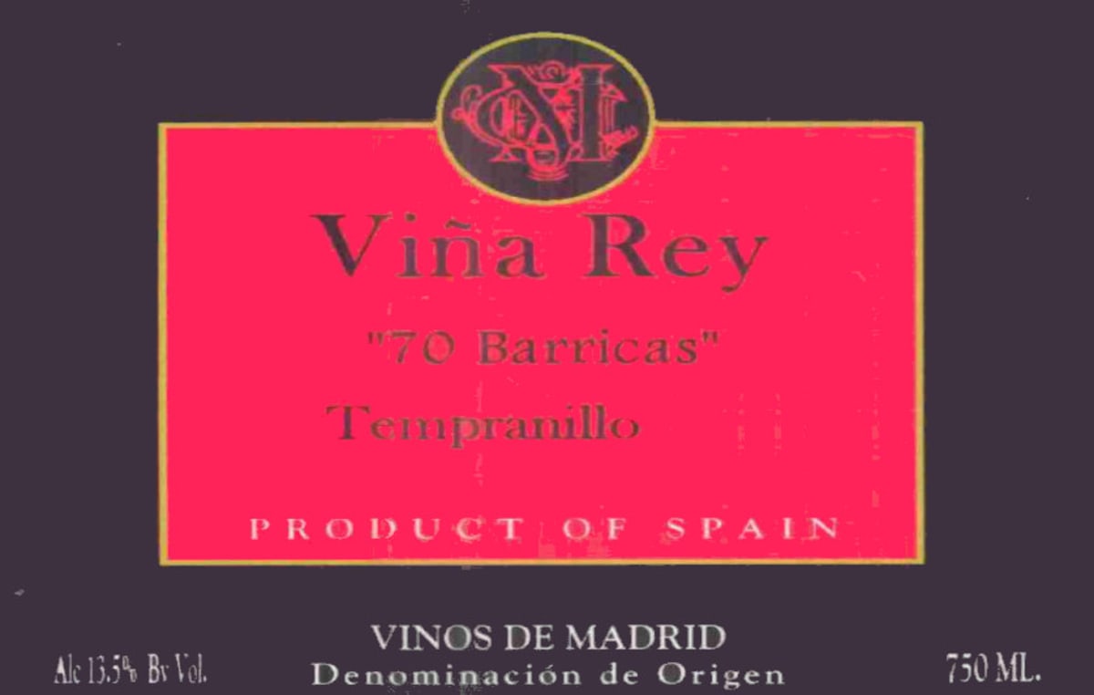 Bodegas Castejon Vina Rey 70 Barricas Tempranillo 2003 Front Label