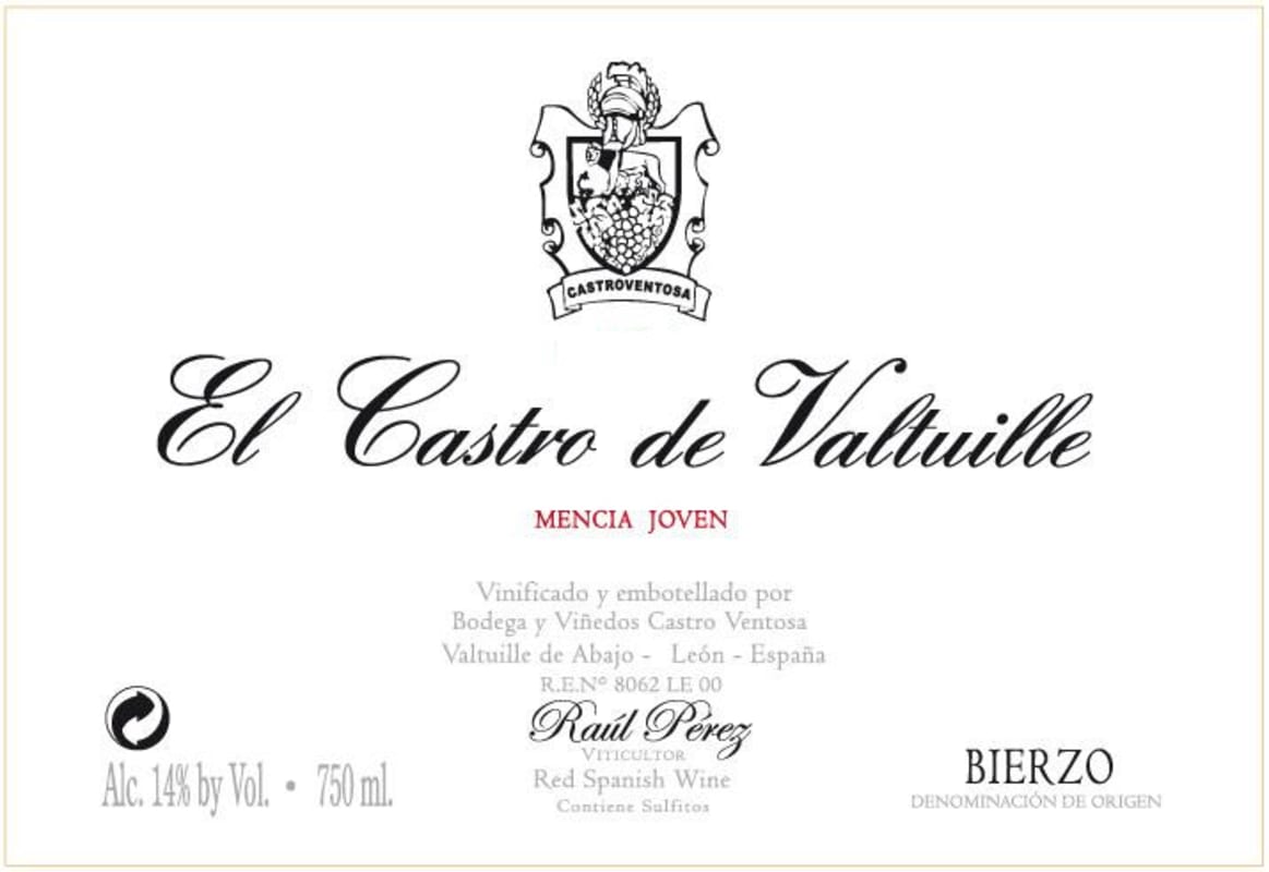 Castro Ventosa El Castro de Valtuille Mencia Joven 2015 Front Label