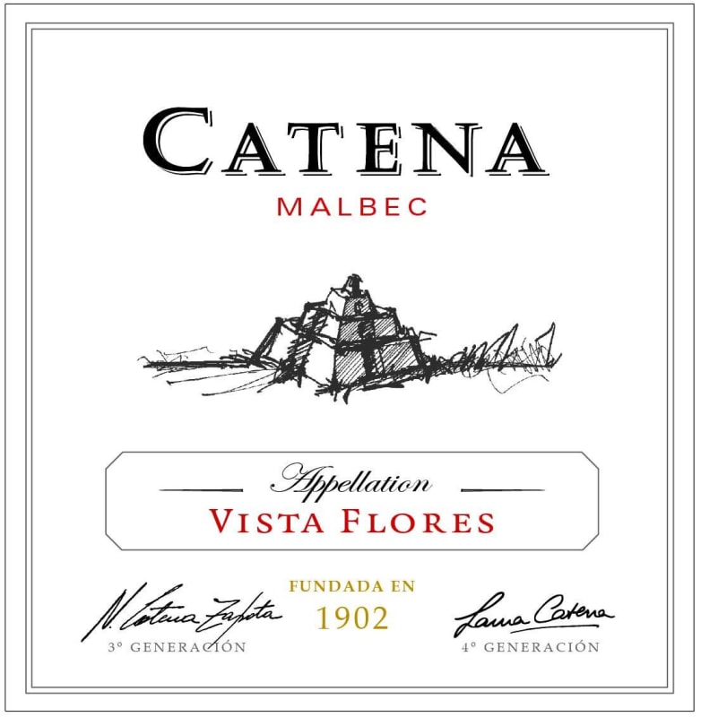 Catena Vista Flores Malbec 2013 Front Label