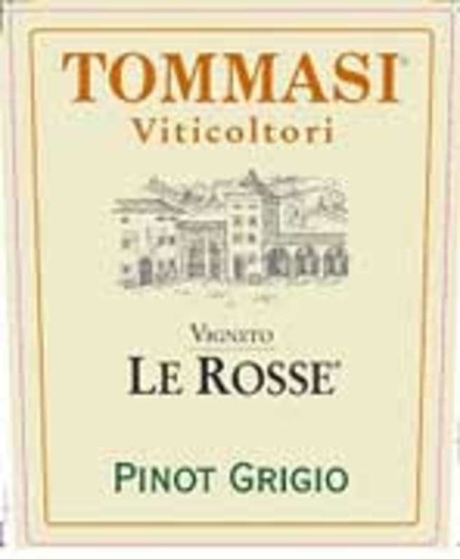 Tommasi Le Rosse Pinot Grigio 2003 Front Label