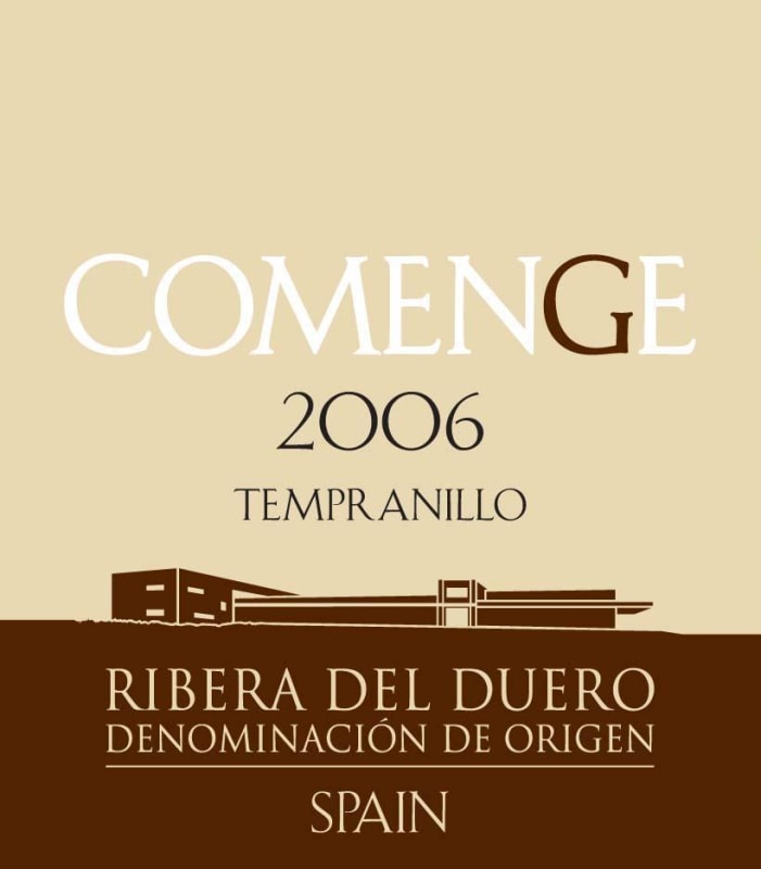 Comenge Tempranillo 2006 Front Label