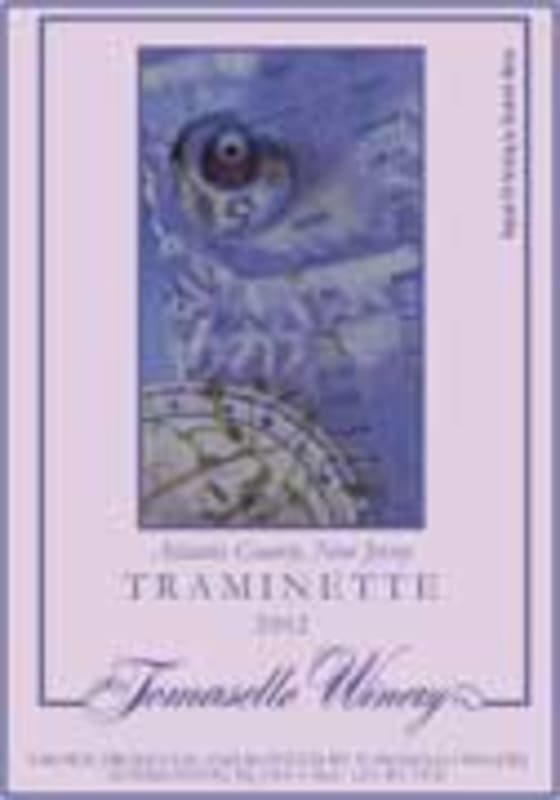 Tomasello Winery Atlantic County Traminette 2002 Front Label