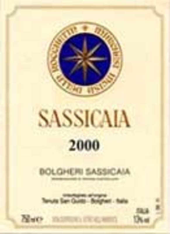 Tenuta San Guido Sassicaia (1.5 Liter Magnum) 2000 Front Label
