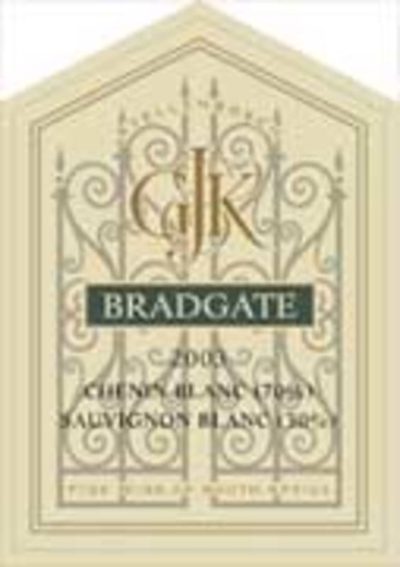Bradgate Chenin/Sauvignon Blanc 2003 Front Label