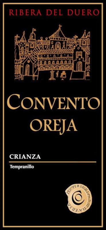 Convento de Oreja Crianza 2011 Front Label
