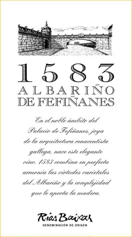Palacio de Fefinanes 1583 Albarino de Fefinanes 2014 Front Label