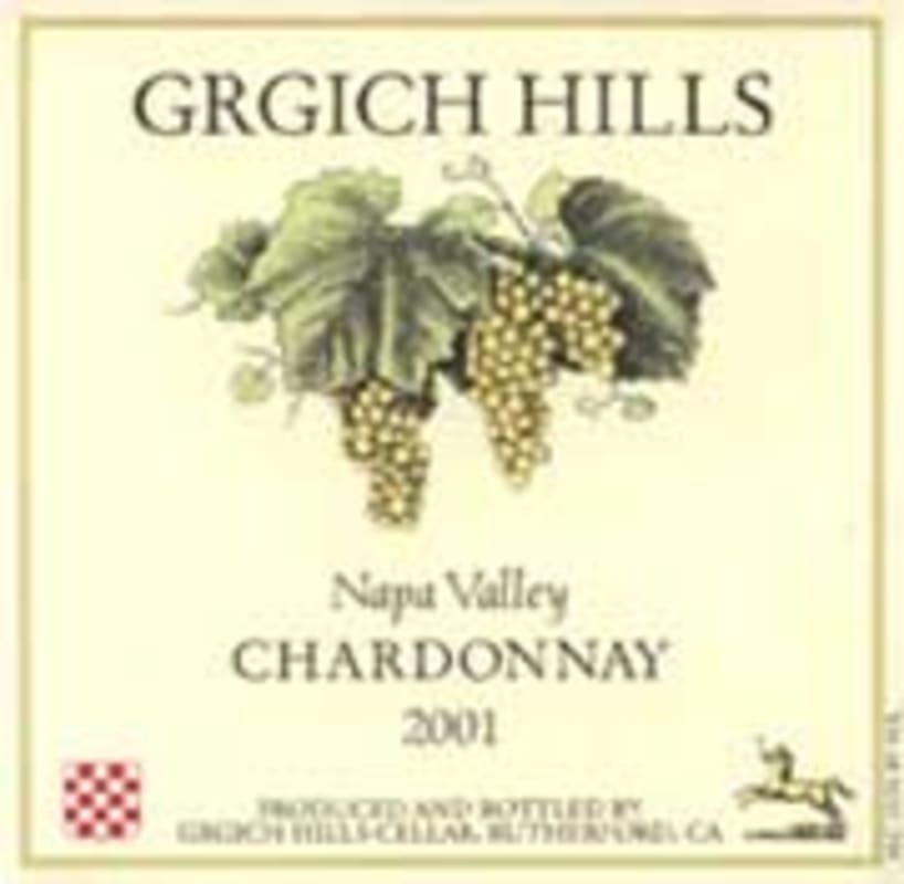 Grgich Hills Estate Chardonnay (half-bottle) 2001 Front Label