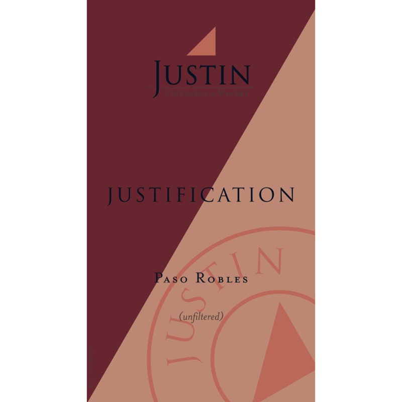 Justin Justification 2002 Front Label