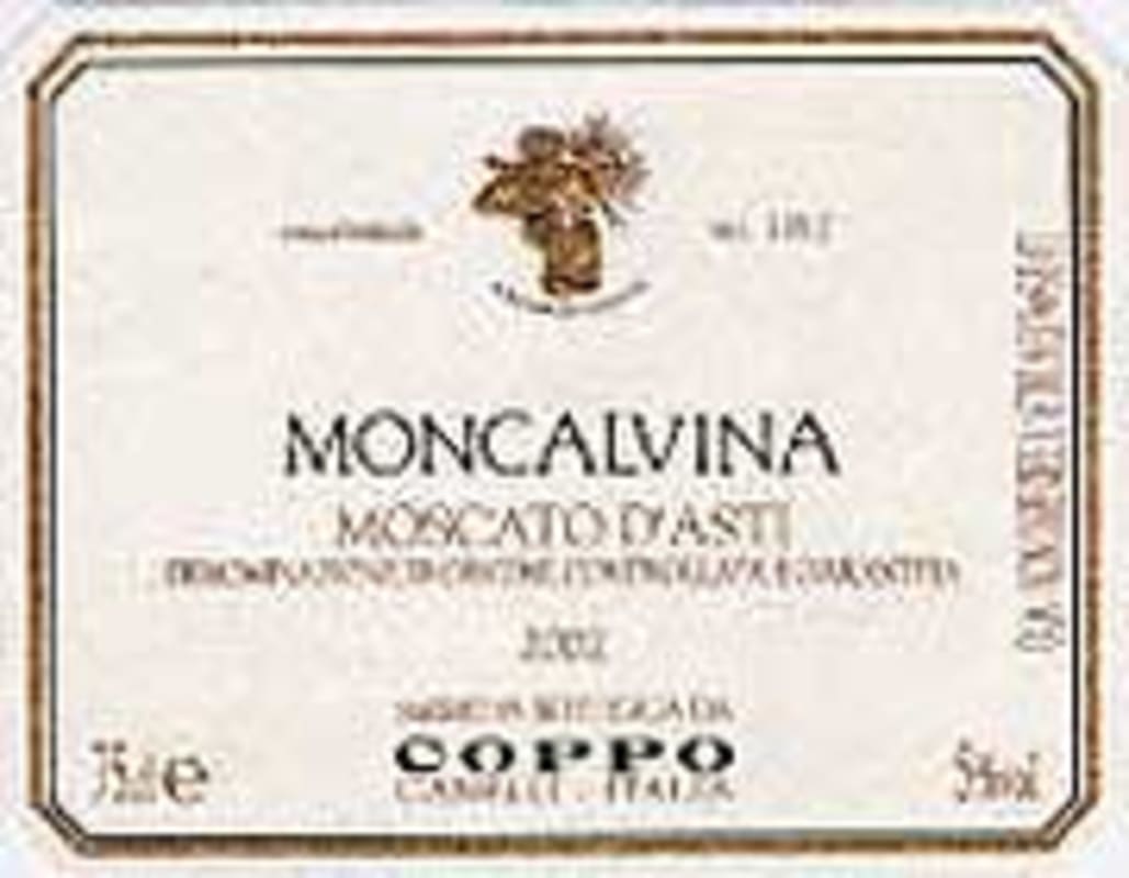 Coppo Moncalvina Moscato d'Asti (half-bottle) 2003 Front Label