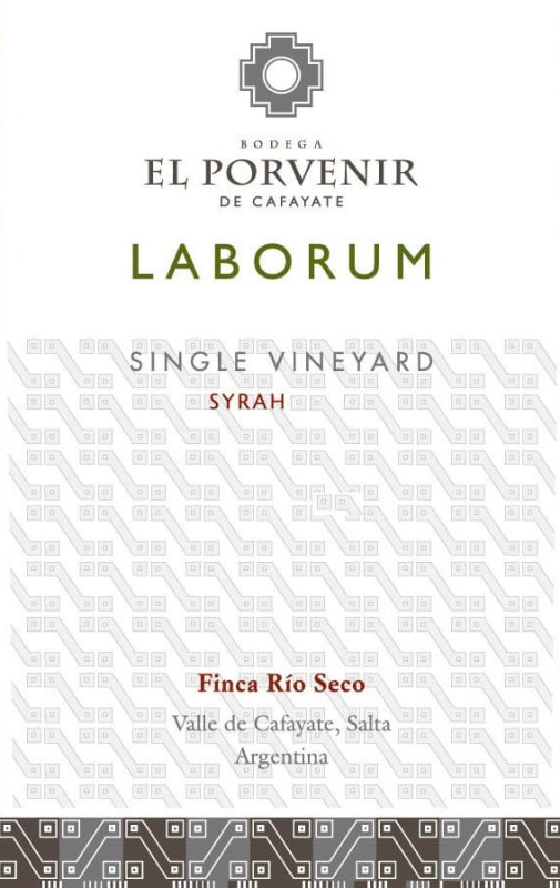 El Porvenir de Cafayate Laborum Single Vineyard Syrah 2012 Front Label