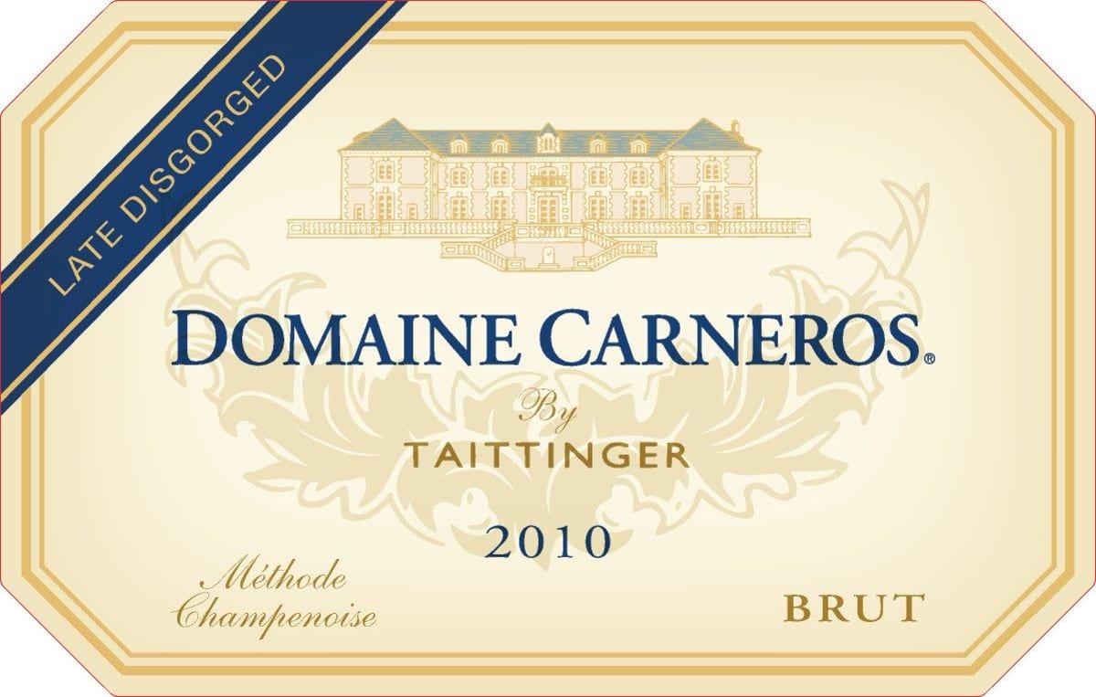 Domaine Carneros Taittinger Late Disgorged Brut 2010 Front Label