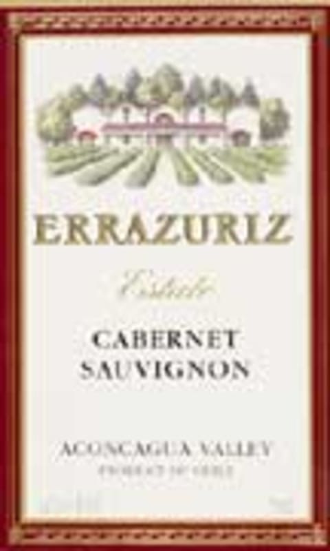 Errazuriz Cabernet Sauvignon 2003 Front Label
