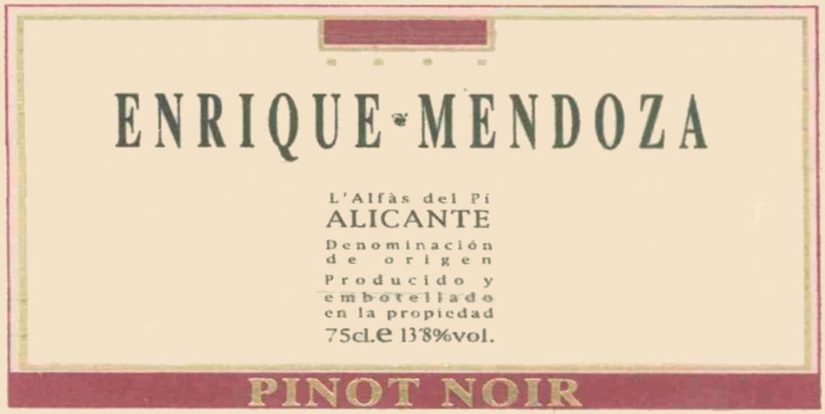 Enrique Mendoza Pinot Noir 2013 Front Label