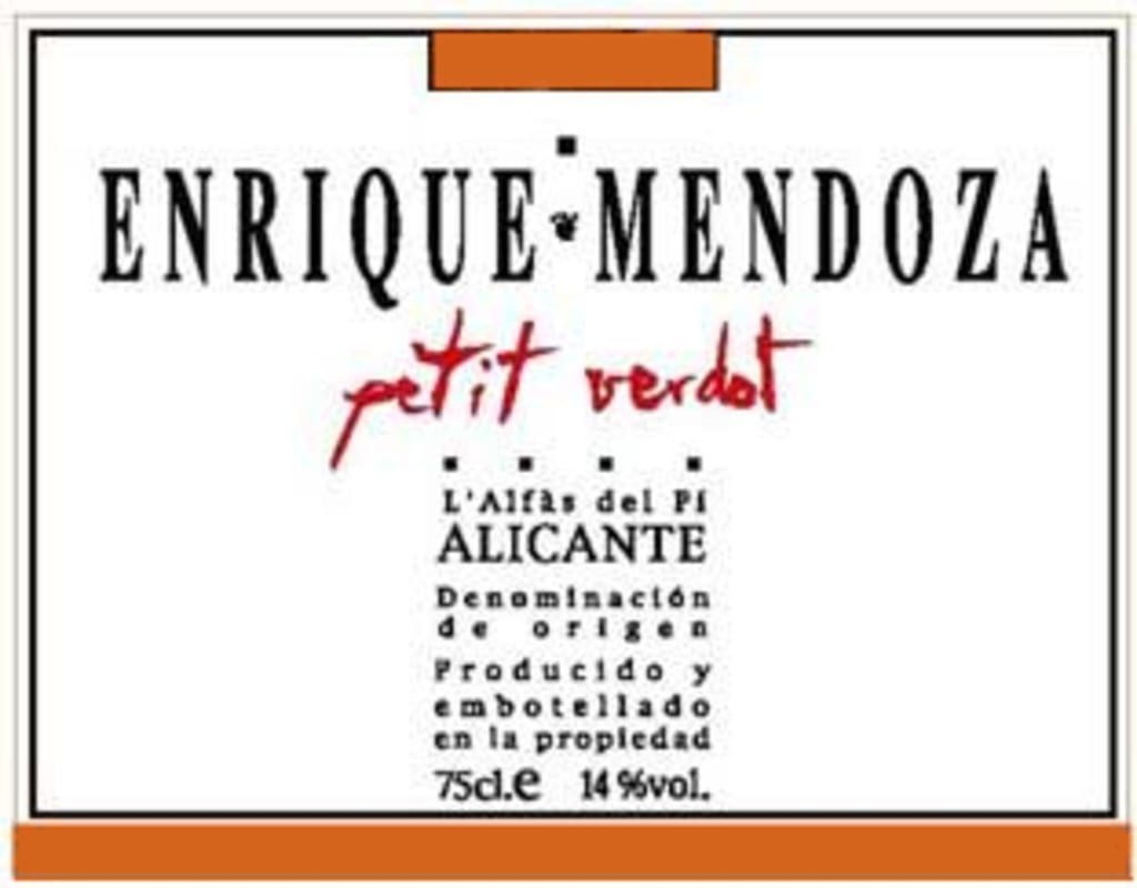 Enrique Mendoza Petit Verdot 2013 Front Label