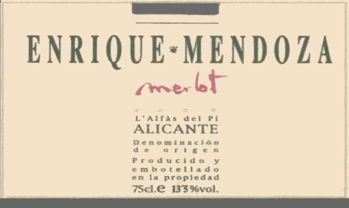 Enrique Mendoza Merlot 2014 Front Label