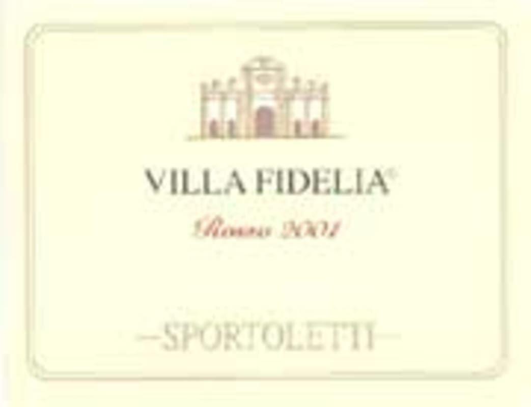 Sportoletti Villa Fidelia Rosso 2001 Front Label