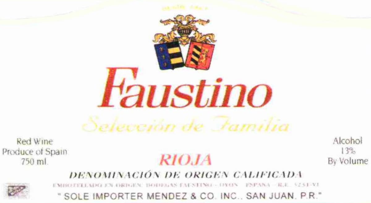 Faustino Seleccion de Familia 2004 Front Label