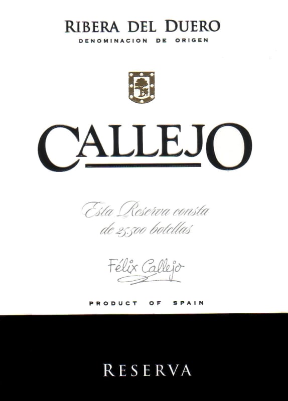 Felix Callejo Reserva 2004 Front Label