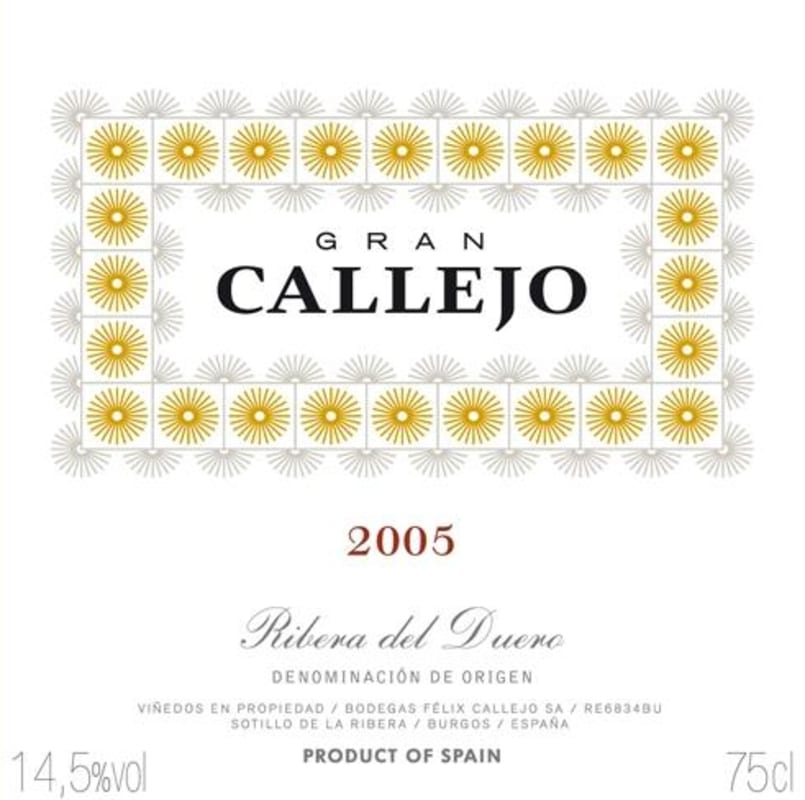 Felix Callejo Gran Callejo Gran Reserva 2005 Front Label