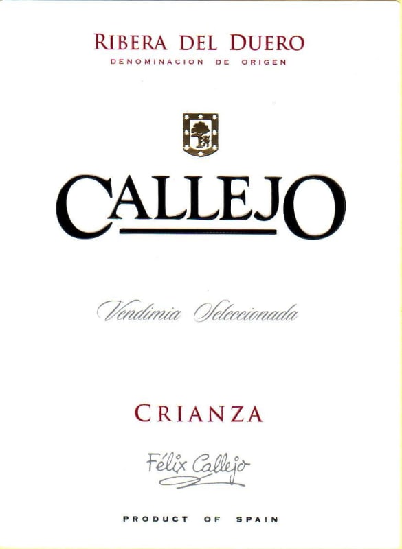 Felix Callejo Callejo Crianza 2006 Front Label