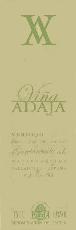 Garciarevalo Vina Adaja Verdejo 2007 Front Label