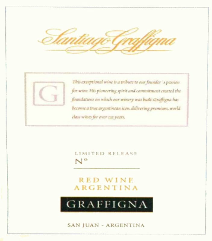 Graffigna Santiago Graffigna 2011 Front Label