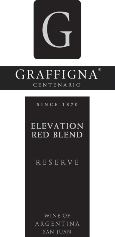 Graffigna Centenario Elevation Reserve Red Blend 2013 Front Label