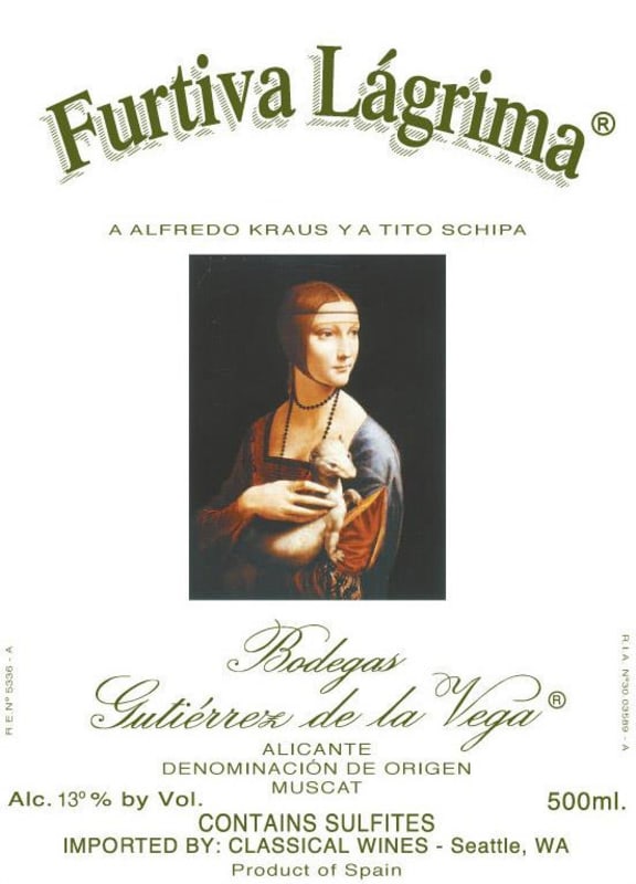 Gutierrez de la Vega Casta Diva Furtiva Lagrima 2012 Front Label