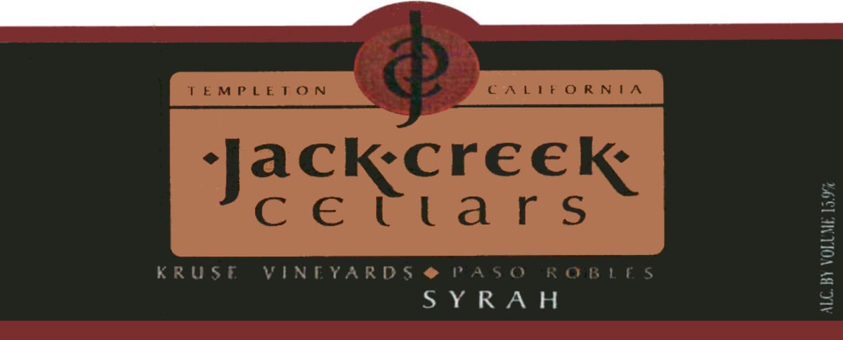Jack Creek Cellars Kruse Vineyards Syrah 2013 Front Label