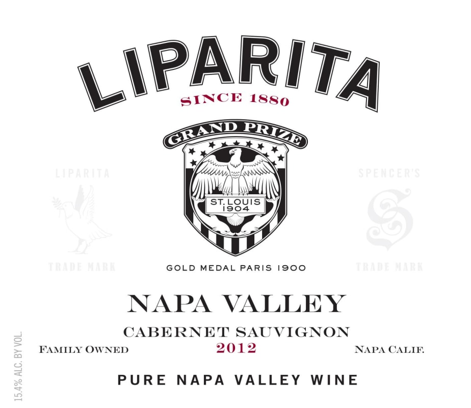 Liparita Napa Valley Cabernet Sauvignon 2012 Front Label