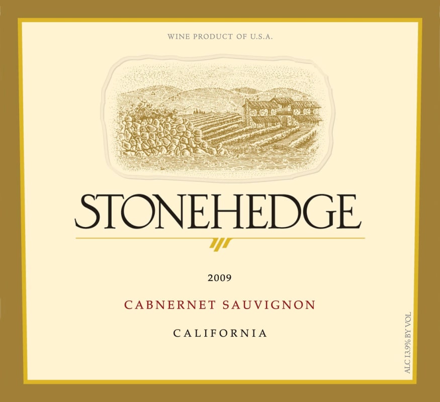 Stonehedge California Cabernet Sauvignon 2009 Front Label