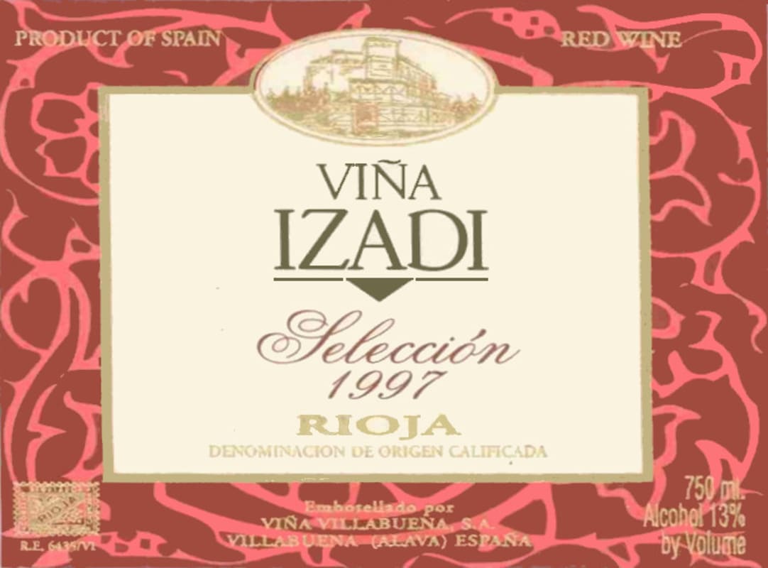 Bodegas Izadi Seleccion Rioja 1997 Front Label
