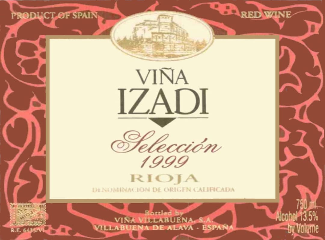 Bodegas Izadi Seleccion Rioja 1999 Front Label