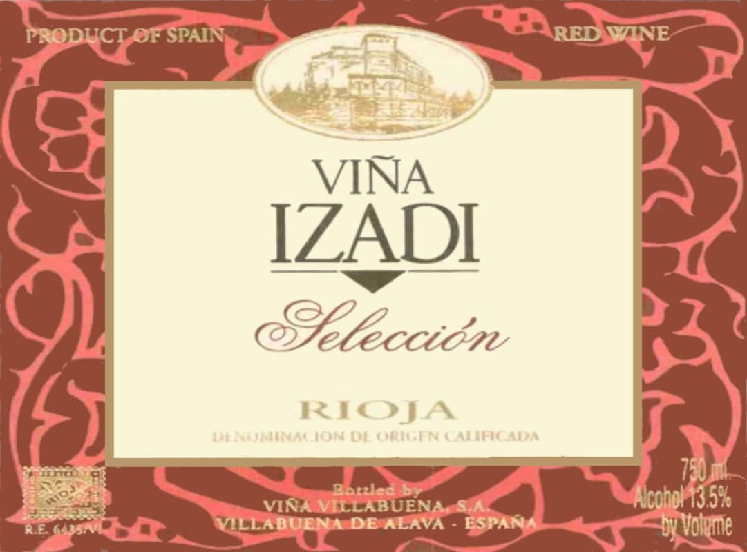 Bodegas Izadi Seleccion Rioja 2001 Front Label