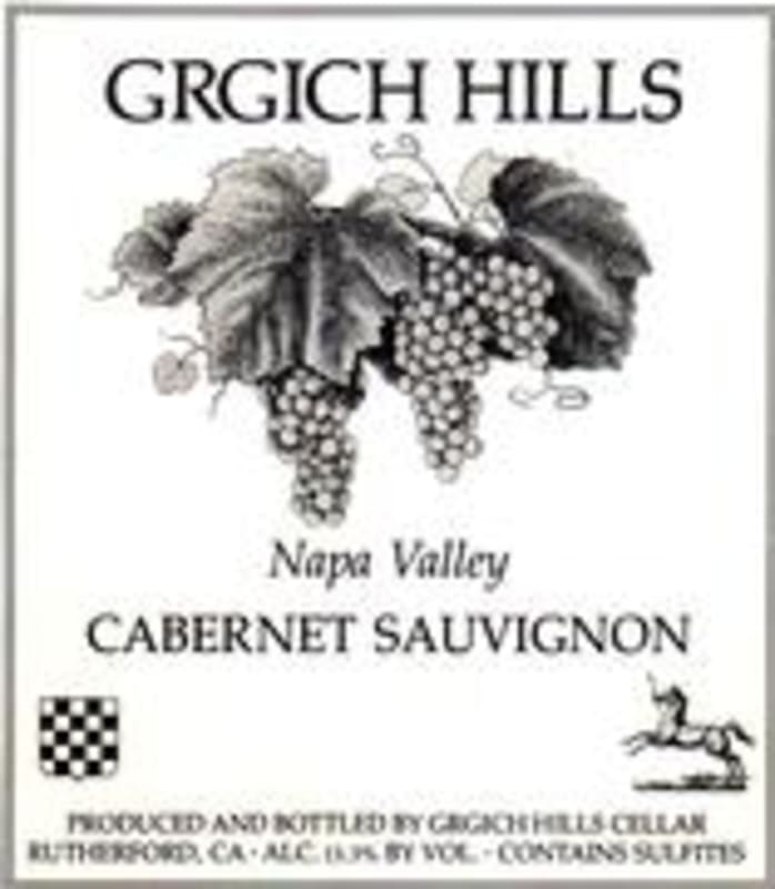 Grgich Hills Estate Cabernet Sauvignon 1996 Front Label