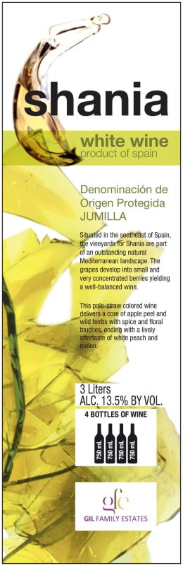 Bodegas Juan Gil White Shania Vino de la Tierra de Murcia 2015 Front Label