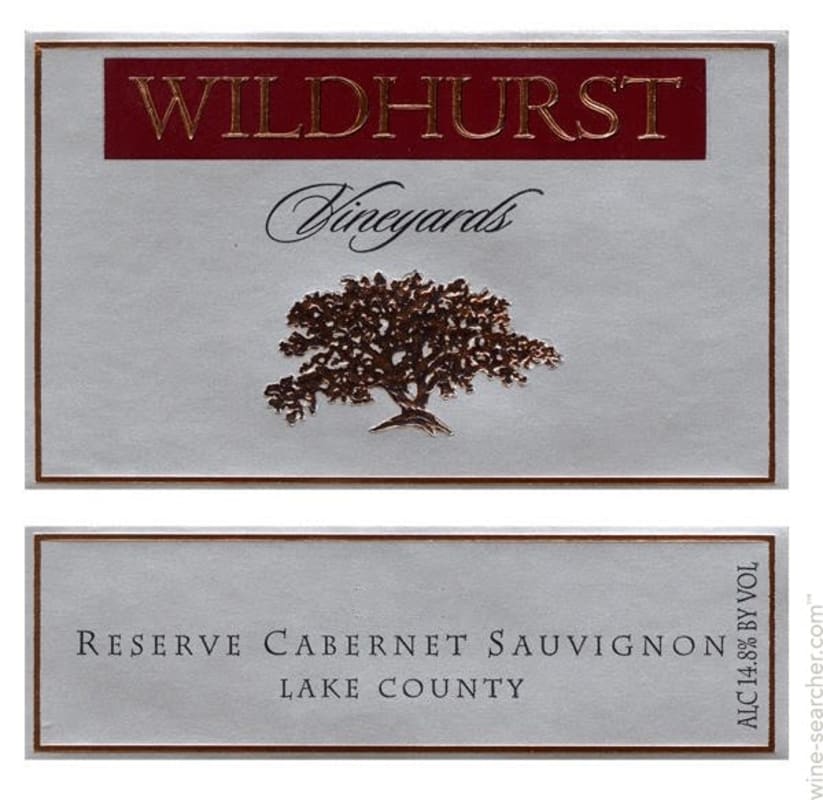 Wildhurst Reserve Cabernet Sauvignon 2006 Front Label