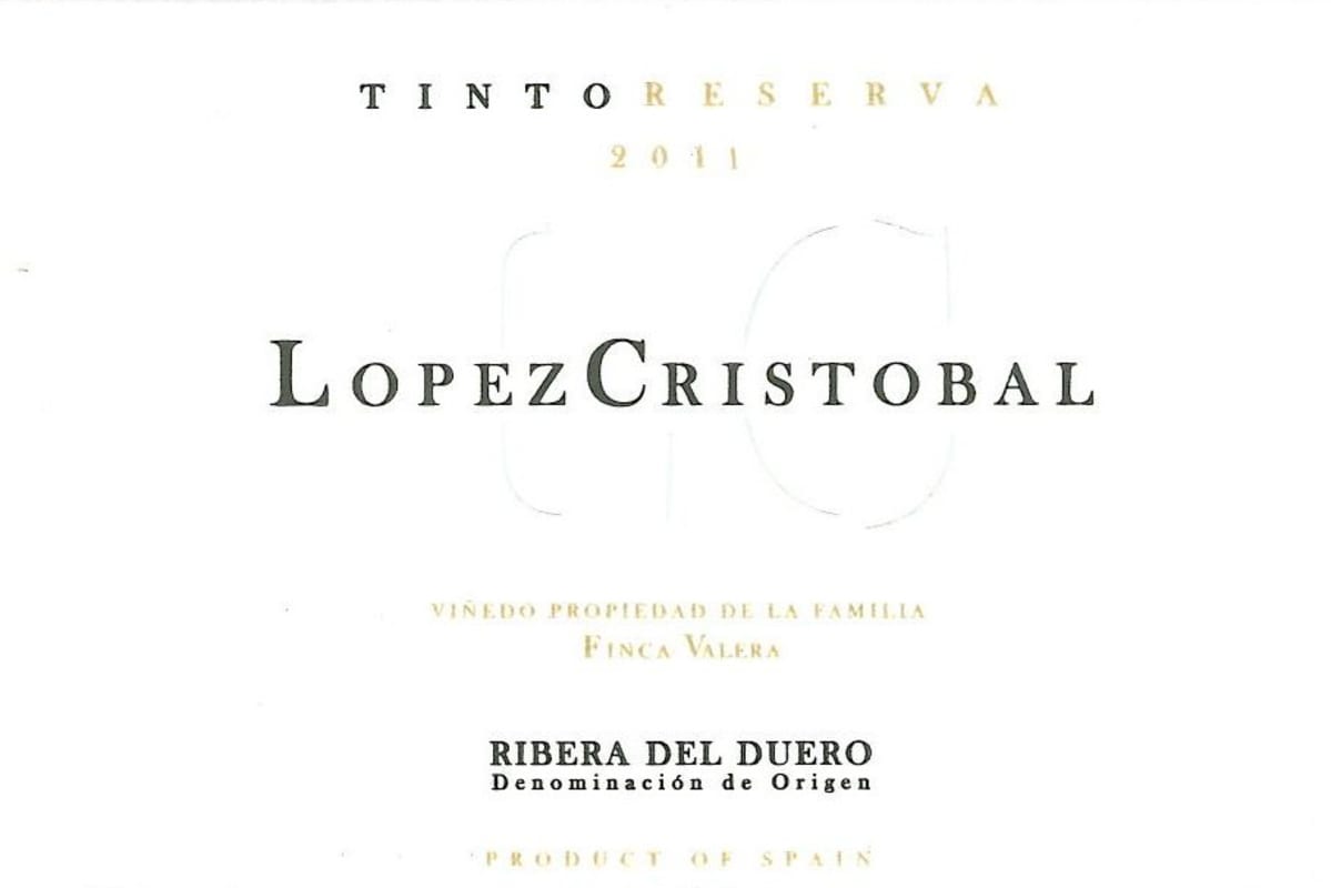 Lopez Cristobal Tinto Reserva 2011 Front Label