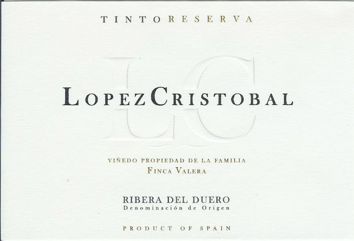 Lopez Cristobal Tinto Reserva 2005 Front Label