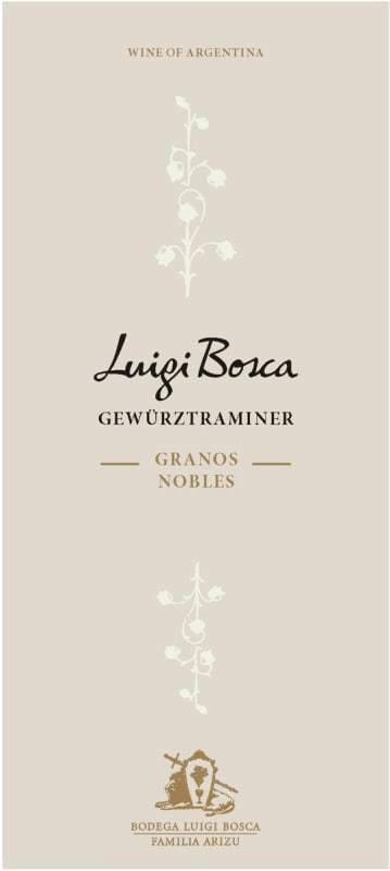 Luigi Bosca Granos Nobles Gewurztraminer 2012 Front Label